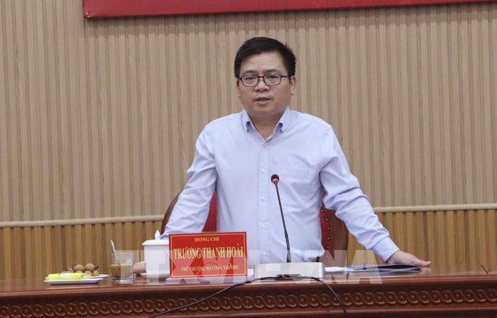 Thứ trưởng Bộ Công thương Trương Thanh Hoài phát biểu. Ảnh: Tuấn Phi - TTXVN