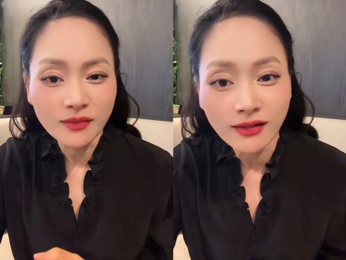 Trong đoạn video đăng tải, Lan Phương chia sẻ thường dành thời gian cho công việc, chăm sóc hai con và phát triển bản thân. Ảnh: FBNV