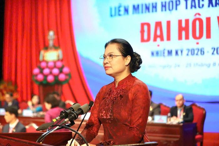 Bà Hà Thị Nga, Ủy viên TƯ Đảng, Phó Chủ tịch - Tổng Thư ký Ủy ban Trung ương MTTQ Việt Nam, phát biểu chỉ đạo tại Đại hội