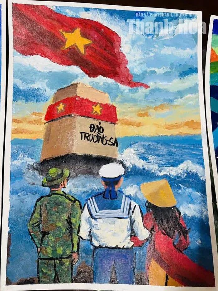 Bức tranh đoạt giải của em Vũ Linh Nga