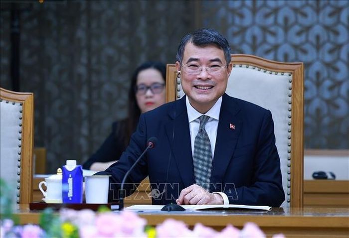 Thủ tướng Lê Minh Hưng tại cuộc tiếp Bộ trưởng Ngoại giao Cộng hòa Chile Francisco Pérez Mackenna. Ảnh: Dương Giang – TTXVN