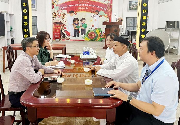 Đoàn công tác làm việc với cơ sở tôn giáo tại phường Thanh Khê. Ảnh: Thống kê Đà Nẵng