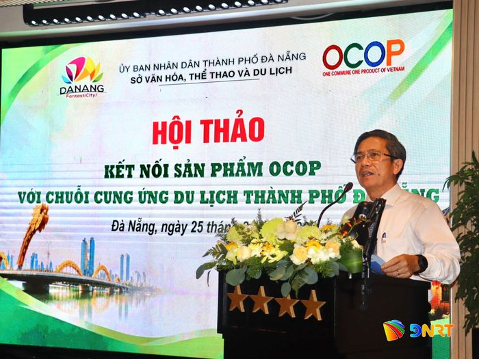 Phó Chủ tịch UBND thành phố Trần Nam Hưng phát biểu tại hội thảo. Ảnh: QUỐC TUẤN