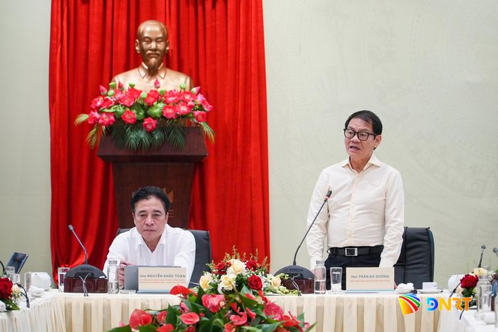 Ông Trần Bá Dương, Chủ tịch Hội đồng quản trị Công ty CP Tập đoàn Trường Hải (THACO) phát biểu tại buổi làm việc. Ảnh: HỒ QUÂN