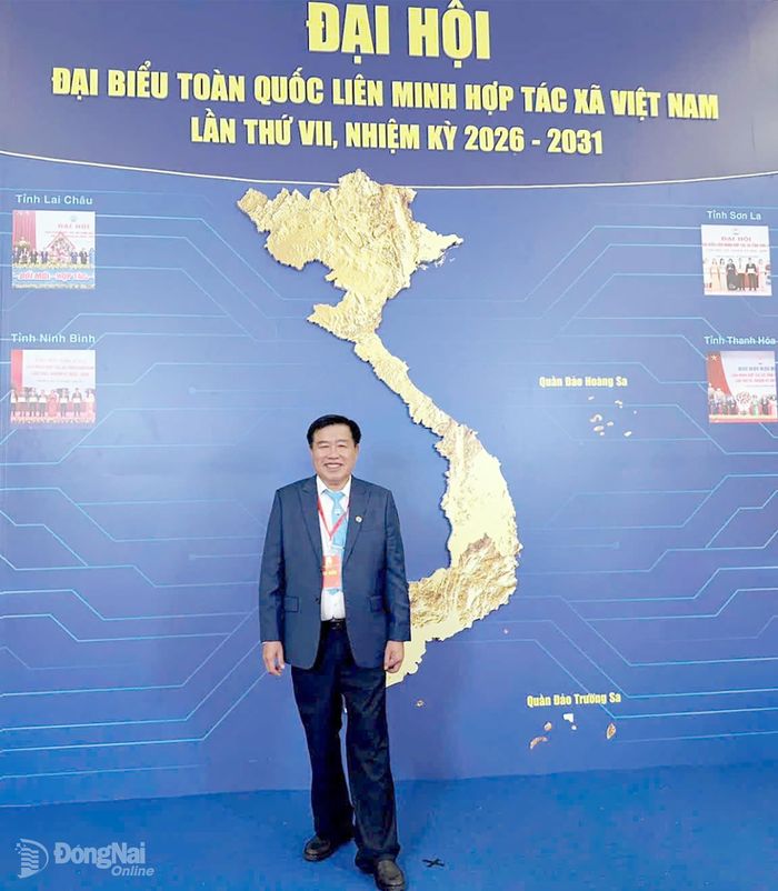 Ông Phan Huy Sự, Chủ tịch Hội đồng quản trị kiêm Giám đốc Hợp tác xã Dịch vụ vận tải Nhơn Trạch được bầu vào Ban Chấp hành Liên minh Hợp tác xã Việt Nam khóa VII. Ảnh: CTV