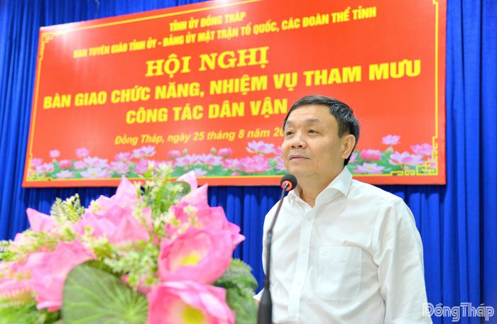 Đồng chí Phan Văn Thắng phát biểu tại hội nghị.