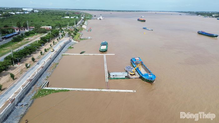 Thời gian qua, Đồng Tháp tập trung huy động, bố trí nguồn lực để đầu tư các công trình xử lý sạt lở.