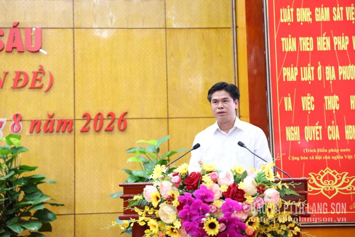 Chánh Văn phòng UBND tỉnh thuyết trình các dự thảo nghị quyết của HĐND tỉnh tại kỳ họp
