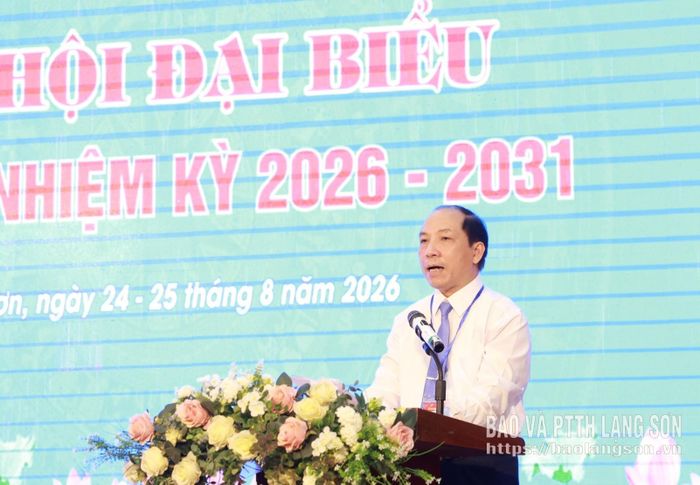 Ông Tống Đức Sơn, Chi hội Trưởng Chi hội Văn xuôi trình bày tham luận tại đại hội