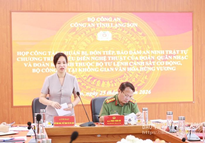 Lãnh đạo Sở Văn hoá, Thể thao và Du lịch phát biểu kết luận tại cuộc họp