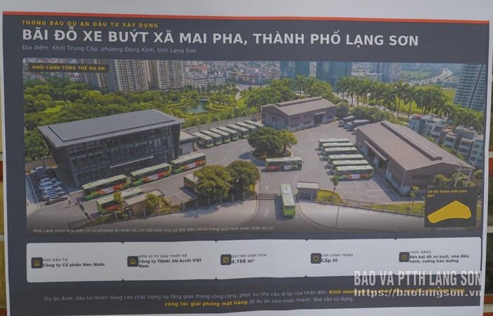 Phối cảnh dự án Bãi đỗ xe buýt