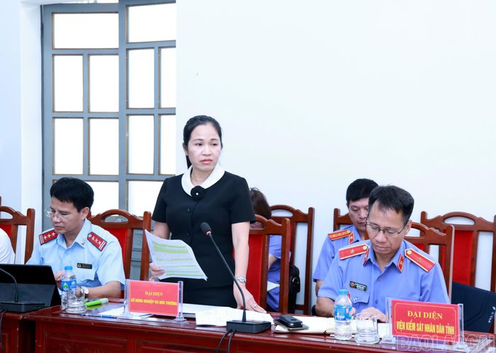 Lãnh đạo Sở Nông nghiệp và Môi trường tham gia ý kiến.