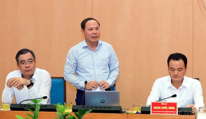 Lãnh đạo các sở, ngành của Lào Cai đề xuất các nội dung mong muốn được thành phố Hà Nội chia sẻ kinh nghiệm trong công tác chuyển đổi số.