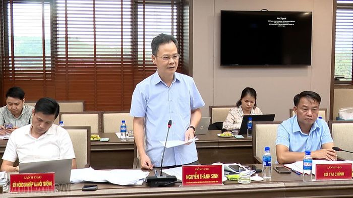 Phó Chủ tịch UBND tỉnh Nguyễn Thành Sinh phát biểu tại buổi giám sát.