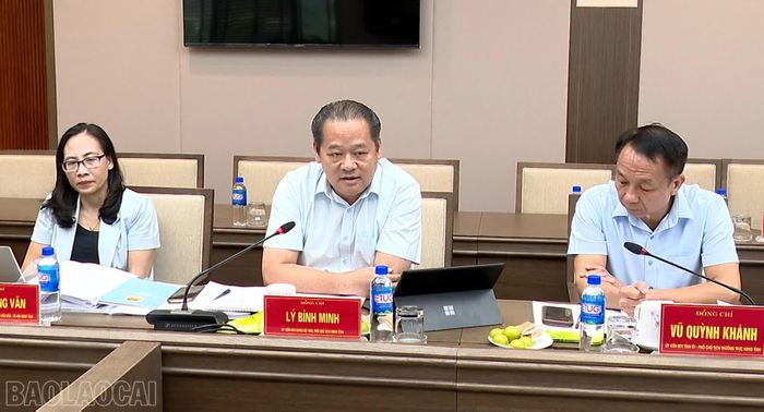 Các đồng chí lãnh đạo Thường trực HĐND tỉnh phát biểu tại buổi giám sát với UBND tỉnh.