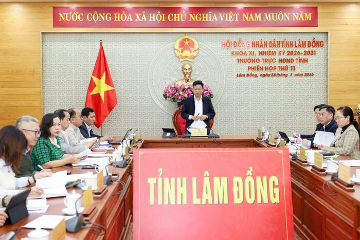 Phó Bí thư Tỉnh ủy, Chủ tịch HĐND tỉnh Lâm Đồng Lưu Văn Trung chủ trì Phiên họp thứ 11 của Thường trực HĐND tỉnh khóa XI