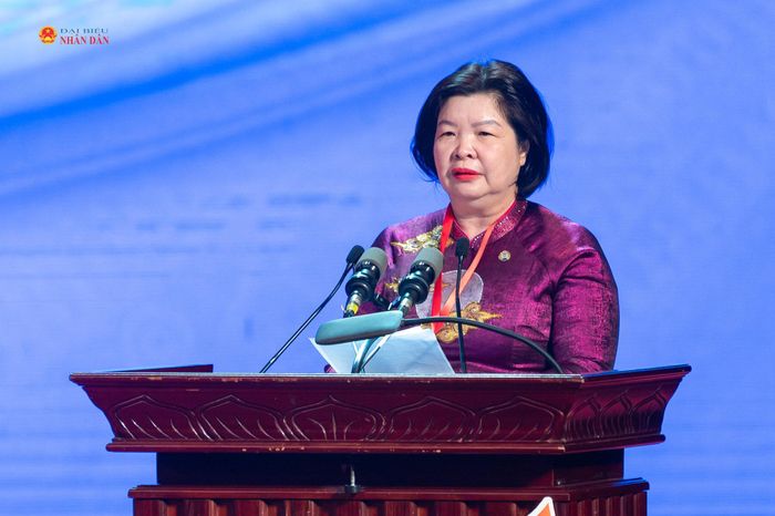 Chủ tịch Liên minh Hợp tác xã Việt Nam Cao Xuân Thu Vân phát biểu khai mạc