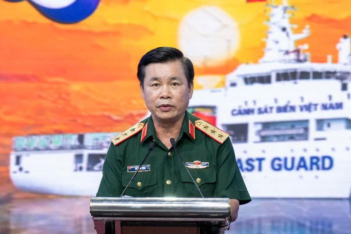 Thượng tướng Đỗ Xuân Tụng, Phó Chủ nhiệm Tổng cục Chính trị Quân đội nhân dân Việt Nam phát biểu