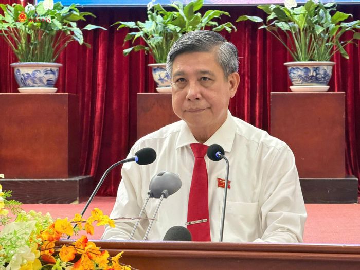 Chủ tịch HĐND TP Cần Thơ Đồng Văn Thanh phát biểu bế mạc kỳ họp