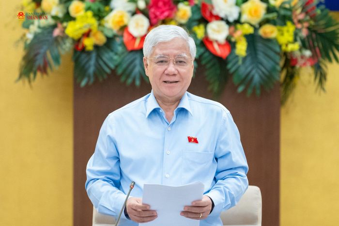 Phó Chủ tịch Thường trực Quốc hội Đỗ Văn Chiến - Trưởng Ban Chỉ đạo của Quốc hội về phát triển khoa học, công nghệ, đổi mới sáng tạo và chuyển đổi số - phát biểu