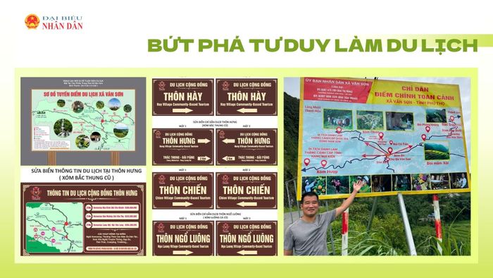 Sáng kiến đổi mới biển chỉ dẫn giúp khách du lịch tiếp cận dễ dàng dịch vụ địa phương của đồng chí được đông đảo bà con nhân dân và du khách ghi nhận như một minh chứng sống động cho tư duy "nói đi đôi với làm".