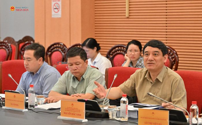 Chủ nhiệm Ủy ban Văn hóa và Xã hội Nguyễn Đắc Vinh phát biểu tại phiên họp