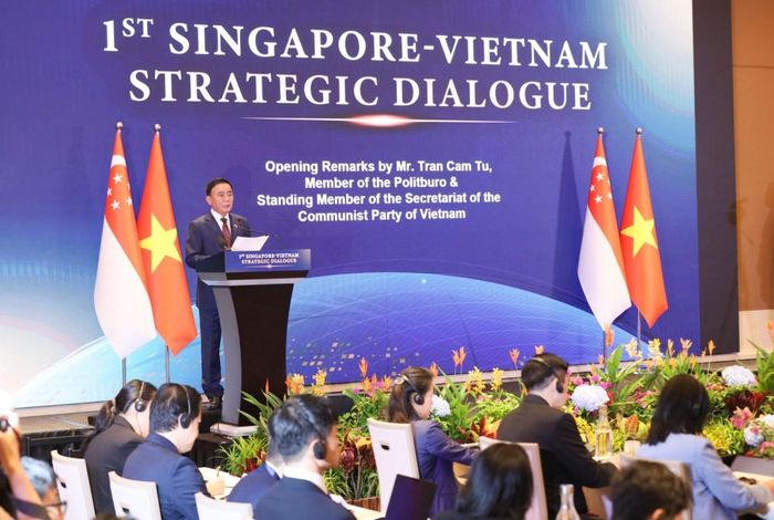 Thường trực Ban Bí thư Trần Cẩm Tú phát biểu. Ảnh: CTTĐT Đảng Cộng sản Việt Nam