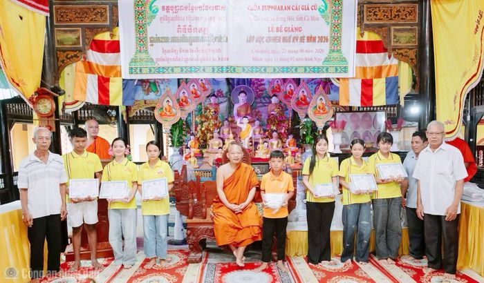 Chùa Buppharam tổ chức lễ bế giảng lớp học chữ Khmer trong kỳ nghỉ hè năm 2026.