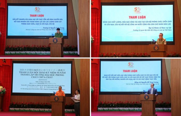 Các chuyên gia tham luận tại hội thảo.