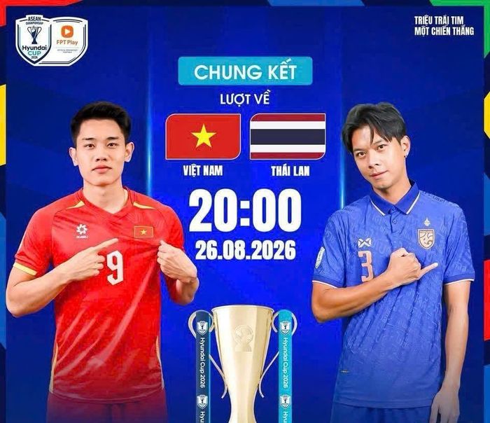 Trận chung kết giữa ĐT Việt Nam và ĐT Thái Lan sẽ diễn ra tại Mỹ Đình vào tối 26/8