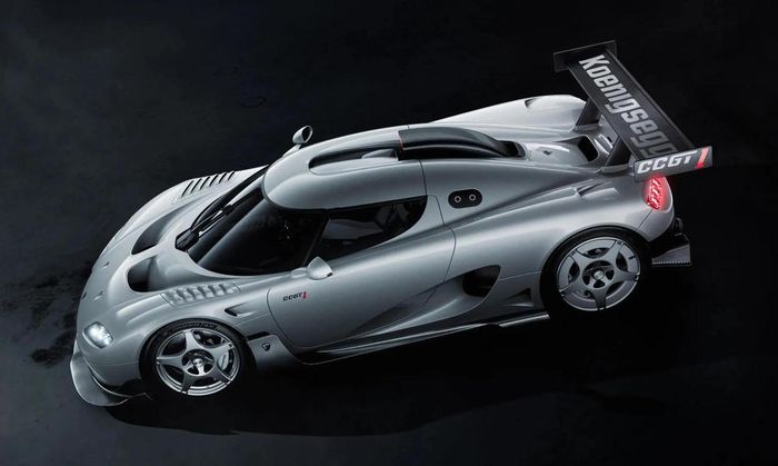 Xe đua GT1 đường phố, lực ép 800 kg. (Ảnh: Koenigsegg) 