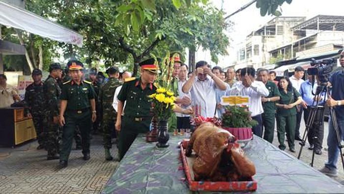 Cựu chiến binh Nguyễn An Ninh trong lần về Công viên Vĩnh Long dự lễ khởi công tìm kiếm hài cốt, di vật Liệt sĩ Tiểu đoàn 306