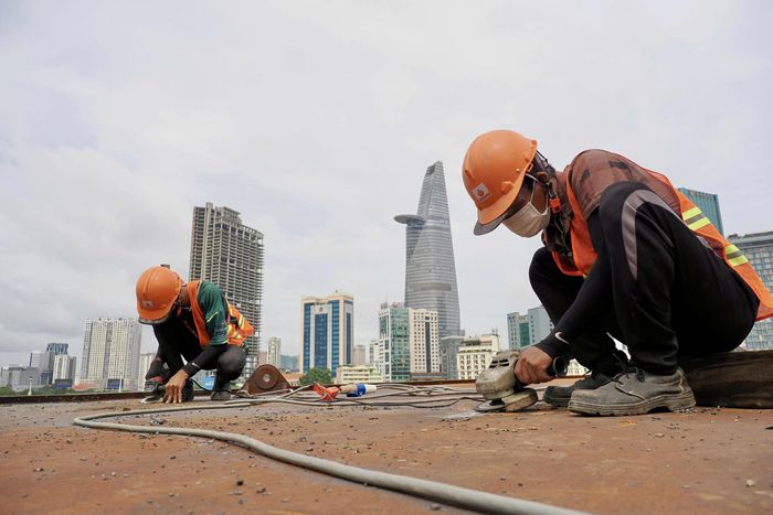 Các đơn vị thi công đang đẩy nhanh tiến độ để hoàn thiện dự án. (Ảnh: Chủ đầu tư)