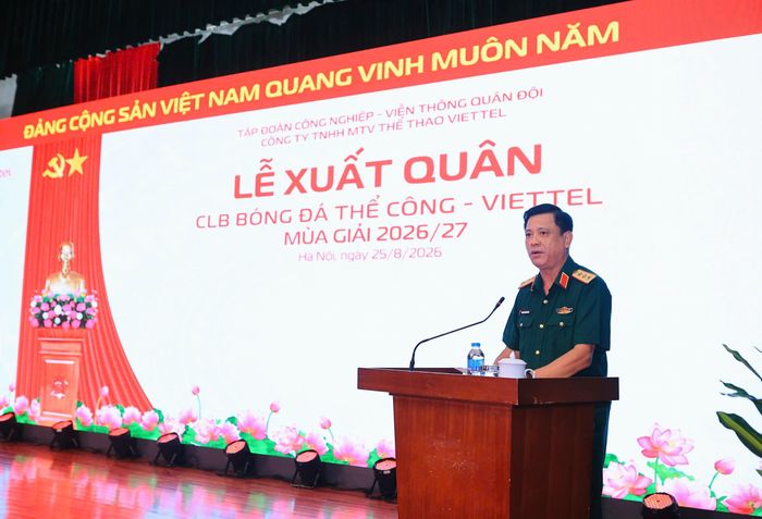 Thượng tướng Nguyễn Trường Thắng, Ủy viên Ban Chấp hành TƯ Đảng, Ủy viên thường vụ Quân ủy TƯ, Thứ trưởng Bộ Quốc phòng, phát biểu tại buổi lễ.