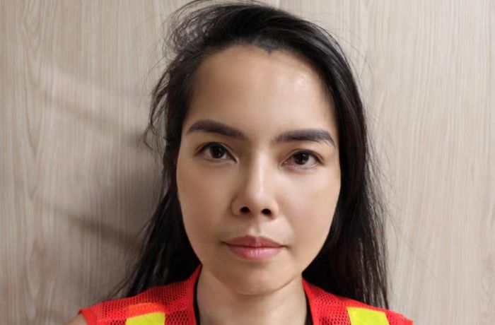 Diễn viên Kiều Thanh tại cơ quan công an. (Ảnh: ANTĐ)