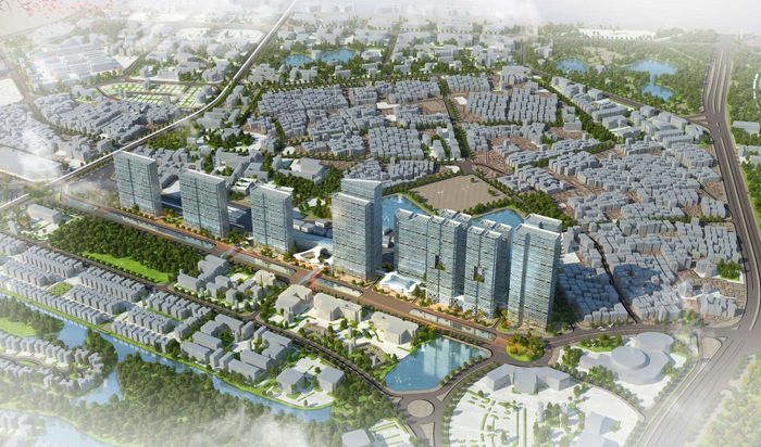 Phối cảnh một khu TOD của tuyến đường sắt đô thị số 2 Nam Thăng Long - Trần Hưng Đạo.