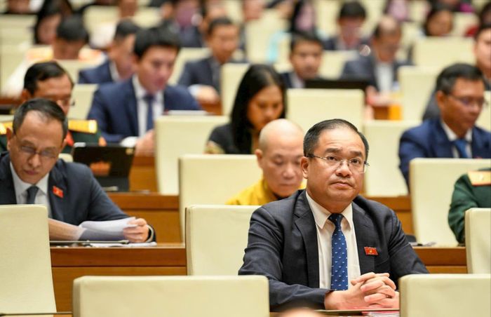 Đại biểu Quốc hội Đoàn Hà Nội tại kỳ họp. Ảnh: Quang Vinh