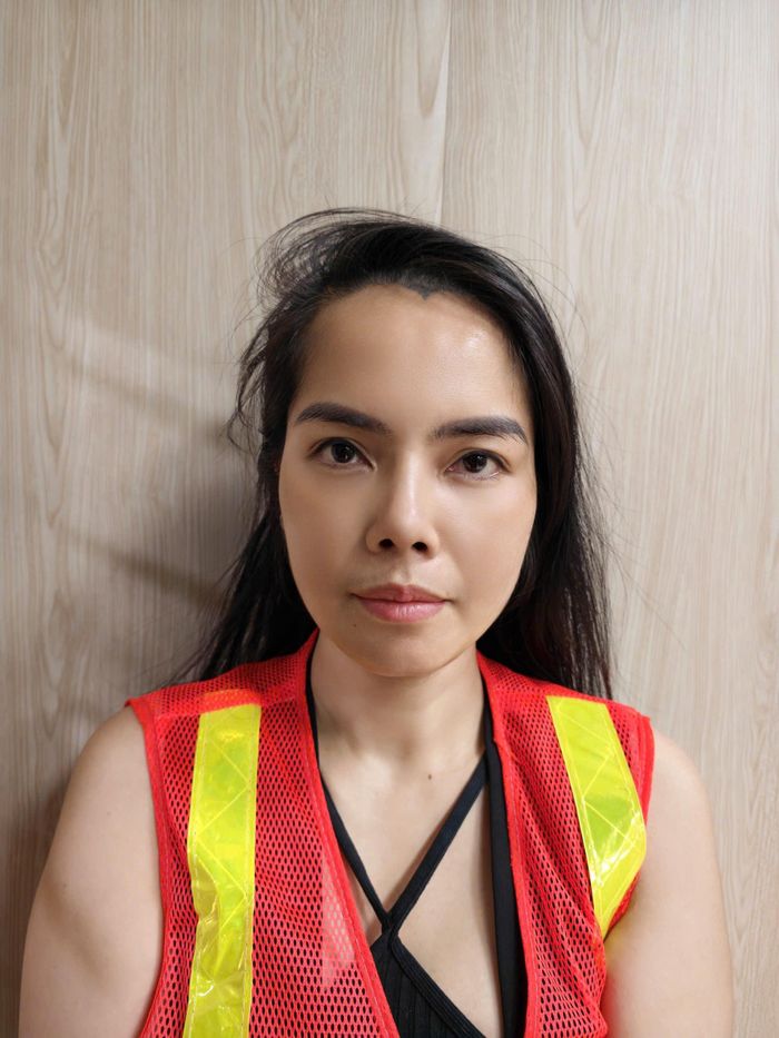 Đối tượng Kiều Thị Thanh (diễn viên Kiều Thanh) tại cơ quan Công an. Ảnh: Công an thành phố Hà Nội