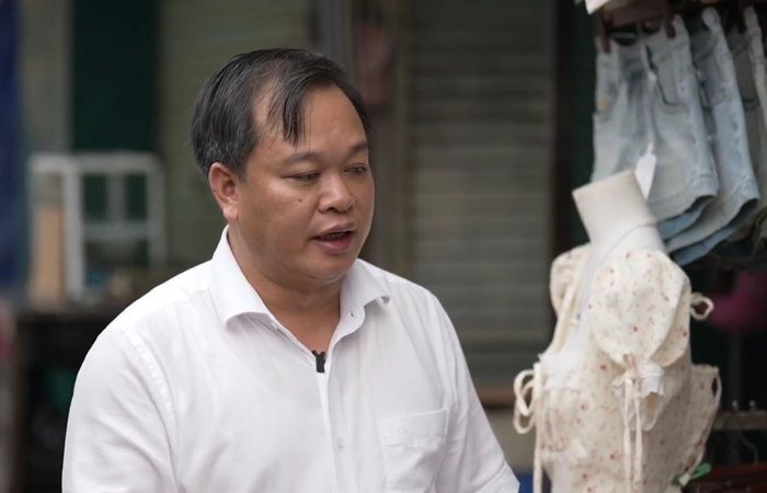 Trưởng phòng Văn hóa - Xã hội phường Đại Mỗ Phạm Văn Khang tại chương trình. Ảnh: PV