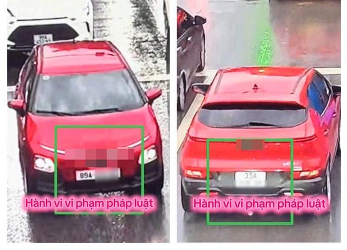 Hình ảnh chiếc xe vi phạm. Ảnh: CACC