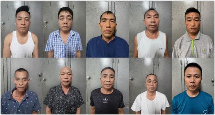 Các đối tượng tại cơ quan Công an. Ảnh: CACC