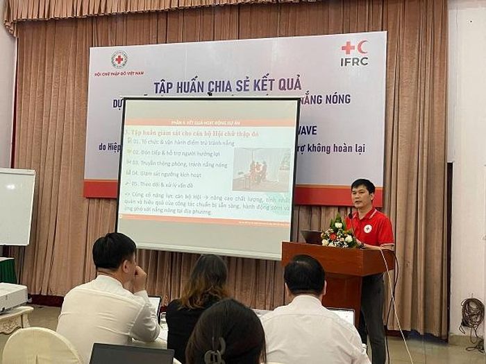 Ông Vũ Ngọc Kiên, cán bộ dự án chia sẻ về kết quả ban đầu của dự án. Ảnh: PV