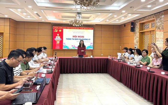 Quang cảnh hội nghị thông tin báo chí. Ảnh: Tiến Sinh