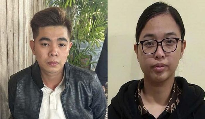 Lê Thế Anh và Võ Thị Như Phượng bị Công an phường Xuân Hương - Đà Lạt bắt giữ. Ảnh: CALĐ.