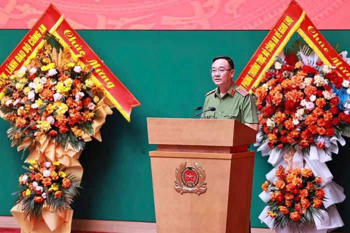 Thượng tướng Phạm Thế Tùng, Thứ trưởng Bộ Công an chỉ đạo tại buổi lễ