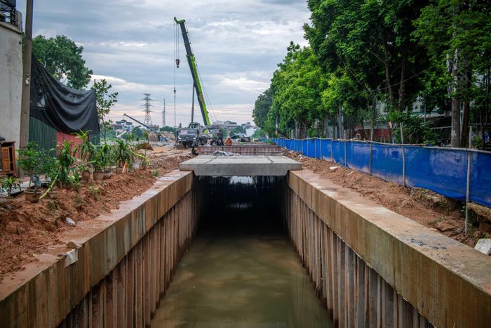  Công trình có chức năng xử lý khẩn cấp bổ cập nước sông Tô Lịch và tăng cường giải quyết úng ngập cục bộ khu vực khu đô thị Resco, Ecohome, Ngoại Giao Đoàn, Tây hồ Tây, Ciputra và khu vực lân cận.