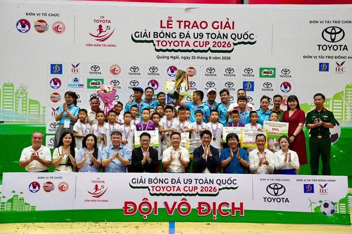 U9 HVL Sơn La lần đầu đăng quang Giải bóng đá U9 toàn quốc Toyota Cup 2026