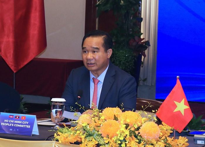 Ủy viên BCH Trung ương Đảng, Chủ tịch UBND TP.HCM Nguyễn Văn Được phát biểu tại Hội nghị