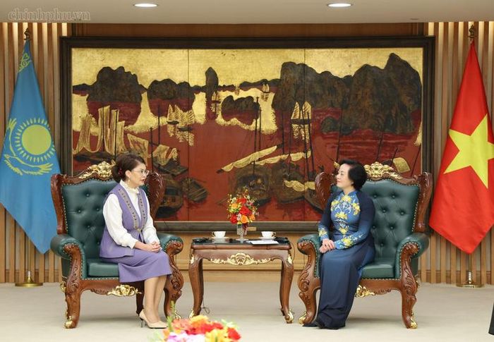 Phó Thủ tướng Phạm Thị Thanh Trà nhấn mạnh quan hệ hữu nghị truyền thống và hợp tác nhiều mặt Việt Nam - Kazakhstan thời gian qua phát triển tích cực, ngày càng đi vào chiều sâu, thực chất và hiệu quả - Ảnh: chinhphu.vn/Thu Giang