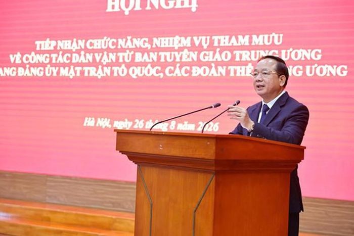 Trưởng ban Tuyên giáo Trung ương Trịnh Văn Quyết phát biểu tại Hội nghị - Ảnh: chinhphu.vn/Toàn Thắng